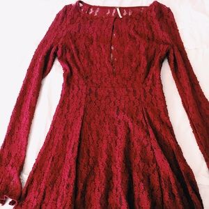 Free People Long Sleeve Lace Dress